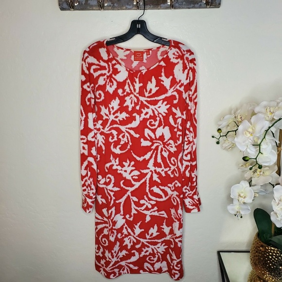 Oscar de la Renta Dresses & Skirts - Oscar De La Renta Women's Red White Long Sleeve